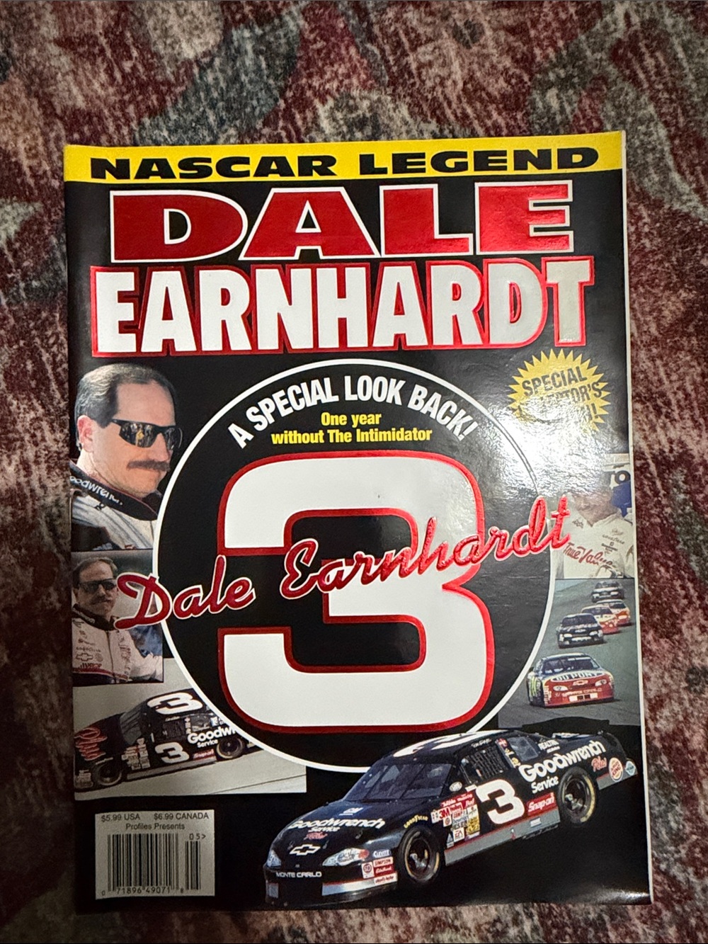 Dale Earnhardt #3 NASCAR Legend magazine - one year without the intimidator